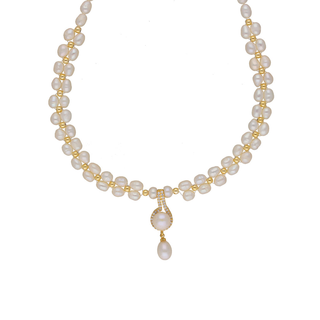 J Pearls Dharti 1 Line Pearl Sets - Real Pearl Jewelry - Distacart