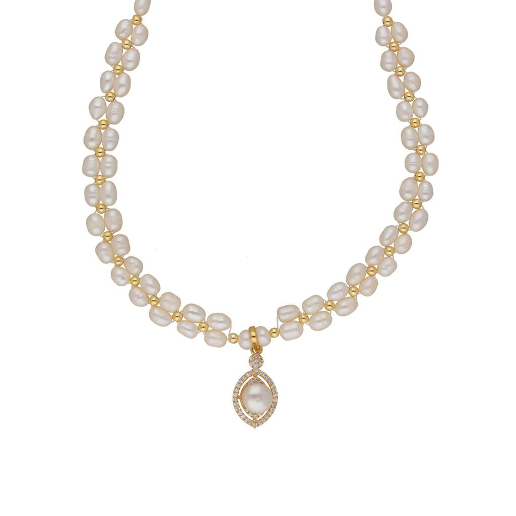 J Pearls Dhena 1 Line Pearl Sets - Real Pearl Jewelry - Distacart