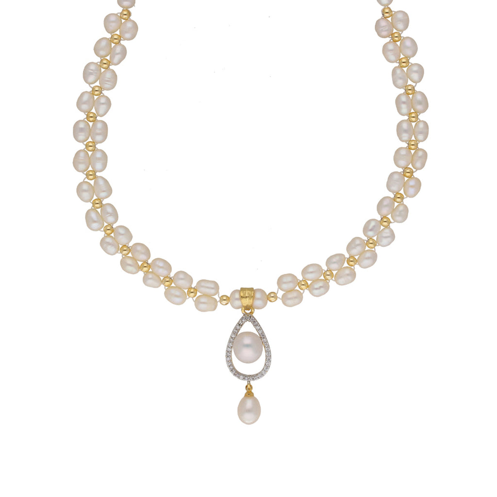 J Pearls Badarika 1 Line Pearl Sets - Real Pearl Jewelry - Distacart