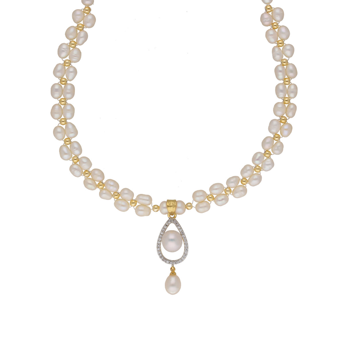 J Pearls Badarika 1 Line Pearl Sets - Real Pearl Jewelry - Distacart