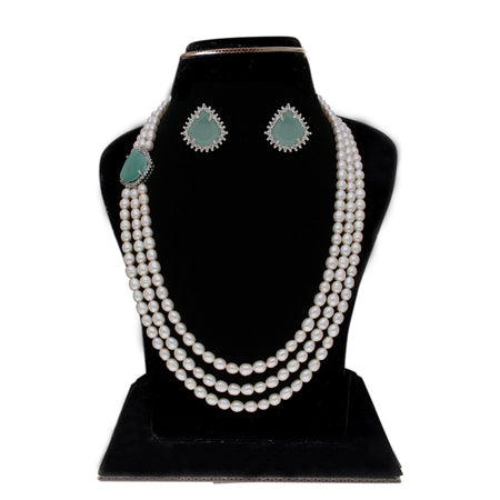 J Pearls Jabala 3 Lines Pearl Set - Real Pearl Jewelry