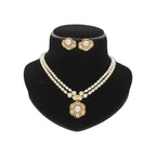 J Pearls Lekha 2 Lines Pearl Necklace