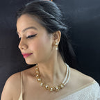 J Pearls Leena 2 Lines Pearl Necklace