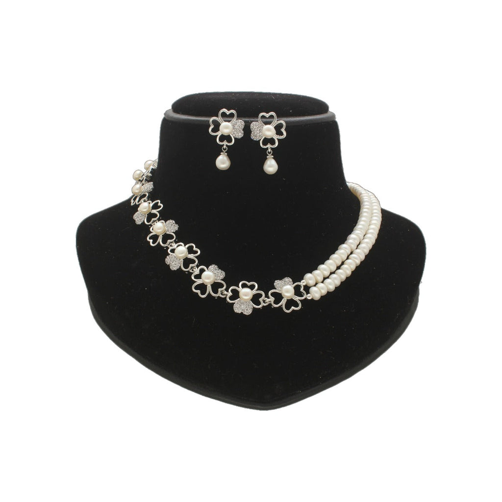 J Pearls Lipika 2 Lines Pearl Necklaces