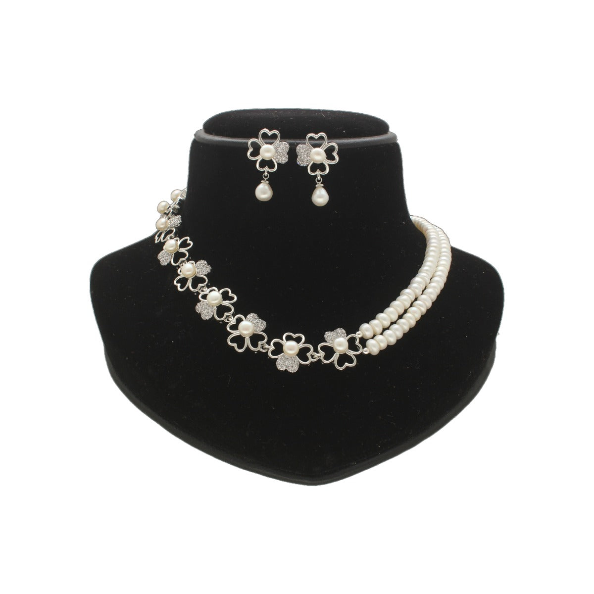 J Pearls Lipika 2 Lines Pearl Necklaces