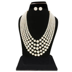 J Pearls Saanvi 5 Lines Pearl Necklaces