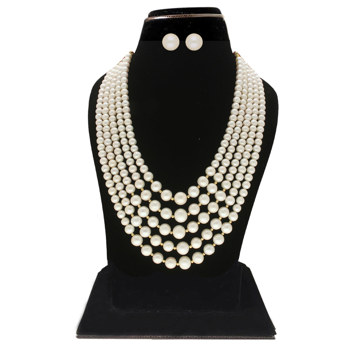 J Pearls Saanvi 5 Lines Pearl Necklaces