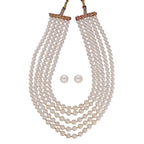 J Pearls Saanvi 5 Lines Pearl Necklaces