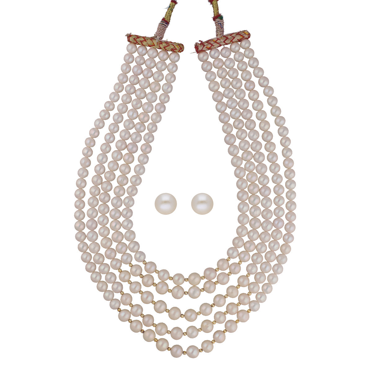 J Pearls Saanvi 5 Lines Pearl Necklaces