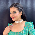 J Pearls Naira 4 Lines Pearl Choker Set