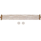 J Pearls Naira 4 Lines Pearl Choker Set