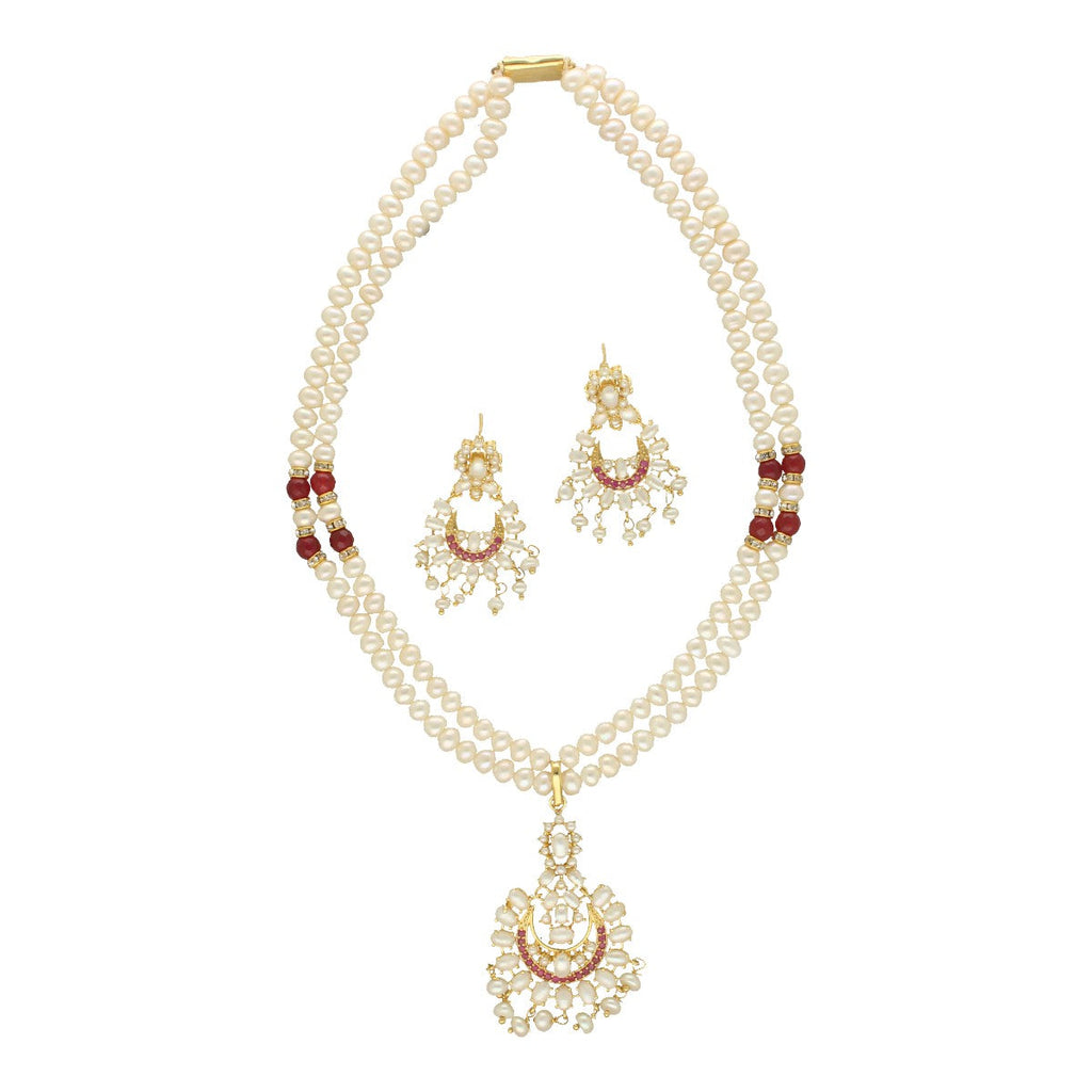 J Pearls Ishir Glowing Pearl Necklace Set