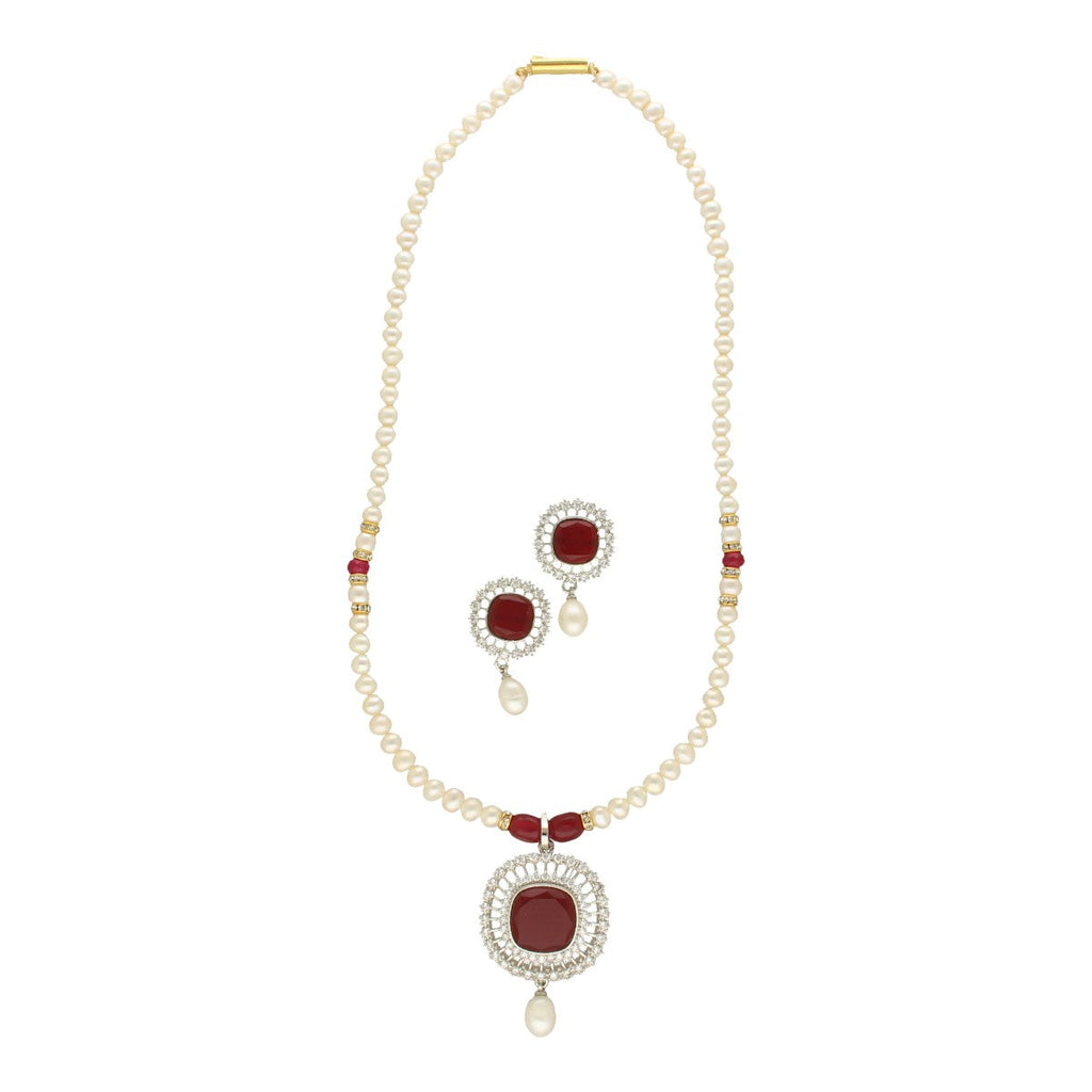 J Pearls Starlit Splendor Pearl Necklace Set