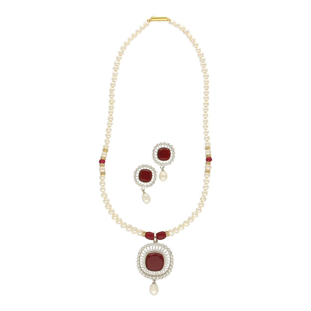 J Pearls Starlit Splendor Pearl Necklace Set