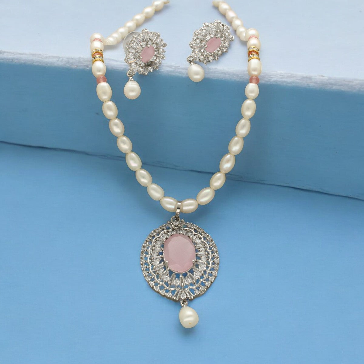 J Pearls Celestial Charm Pearl Necklace Set