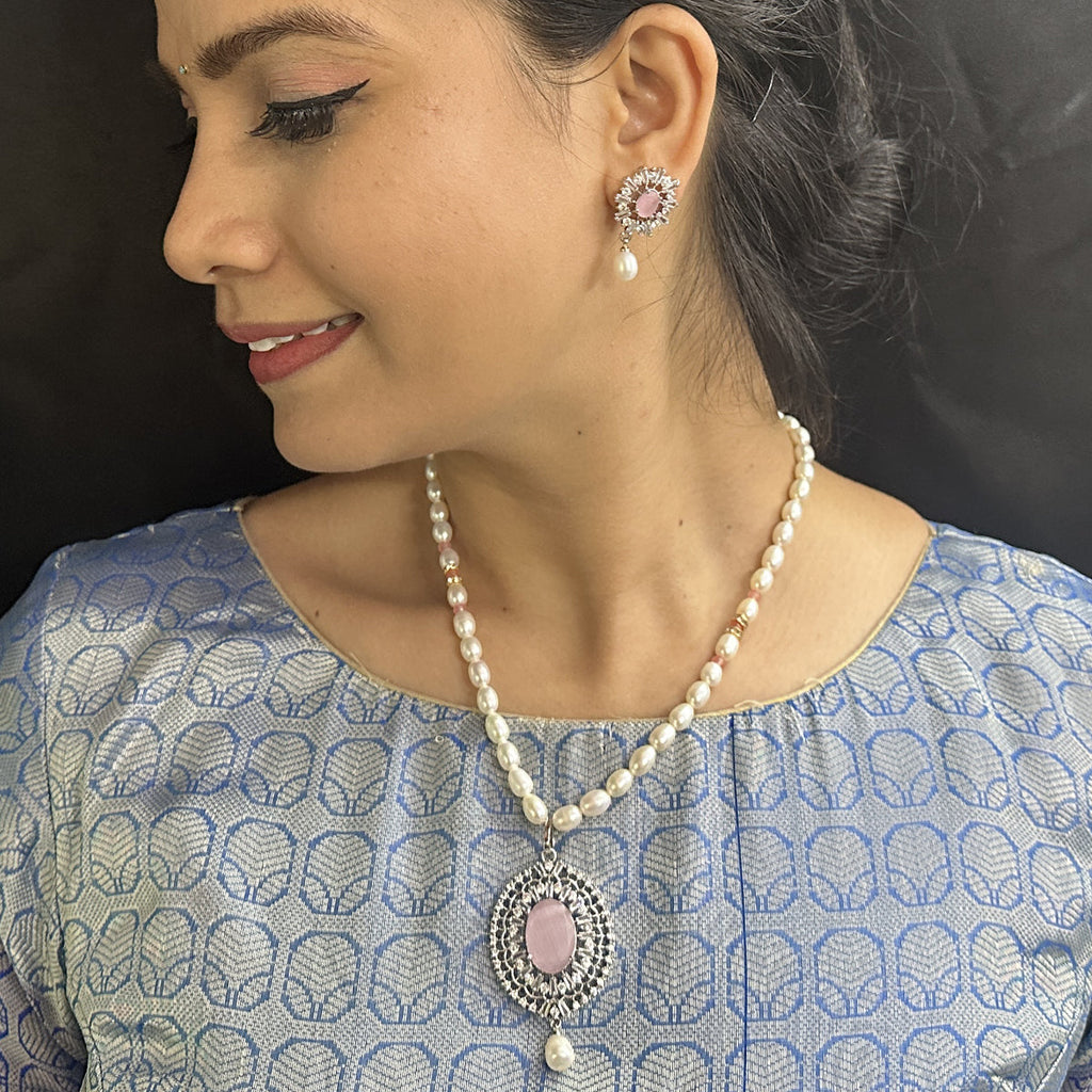 J Pearls Celestial Charm Pearl Necklace Set
