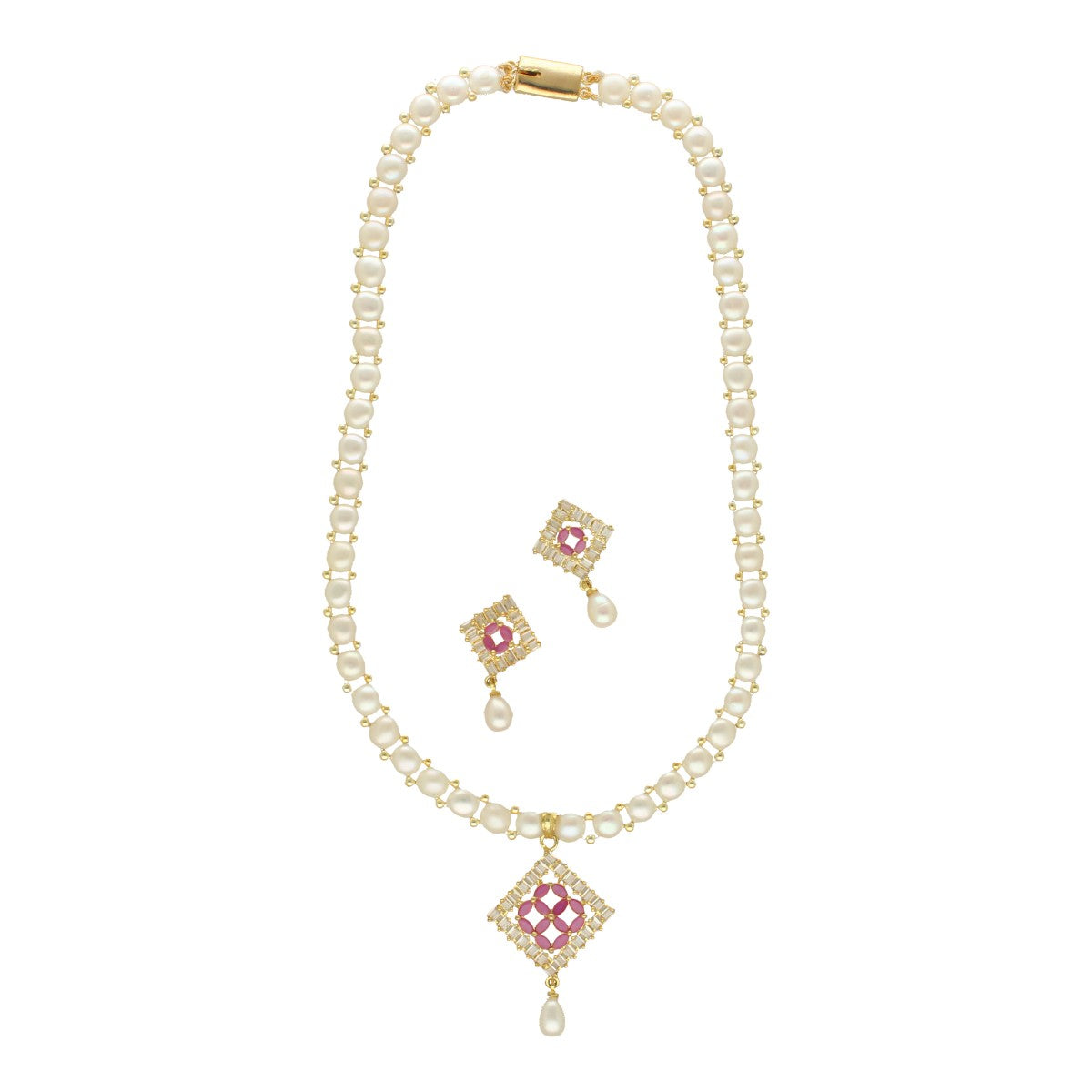 J Pearls Tanvi Pearl Necklace Set