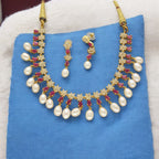 J Pearls Ekaaksh Pearl Necklace Set