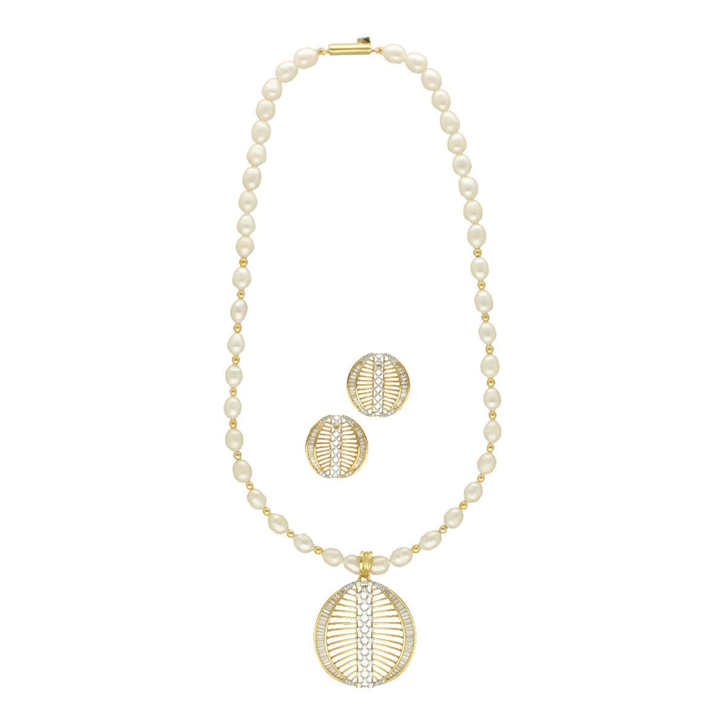 J Pearls Gilded Pearl Necklace Set
