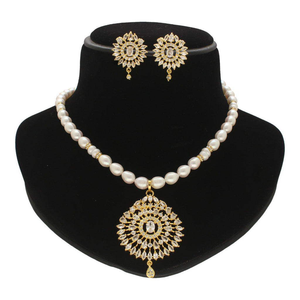 J Pearls Quasar Mystique Pearl Necklace Set