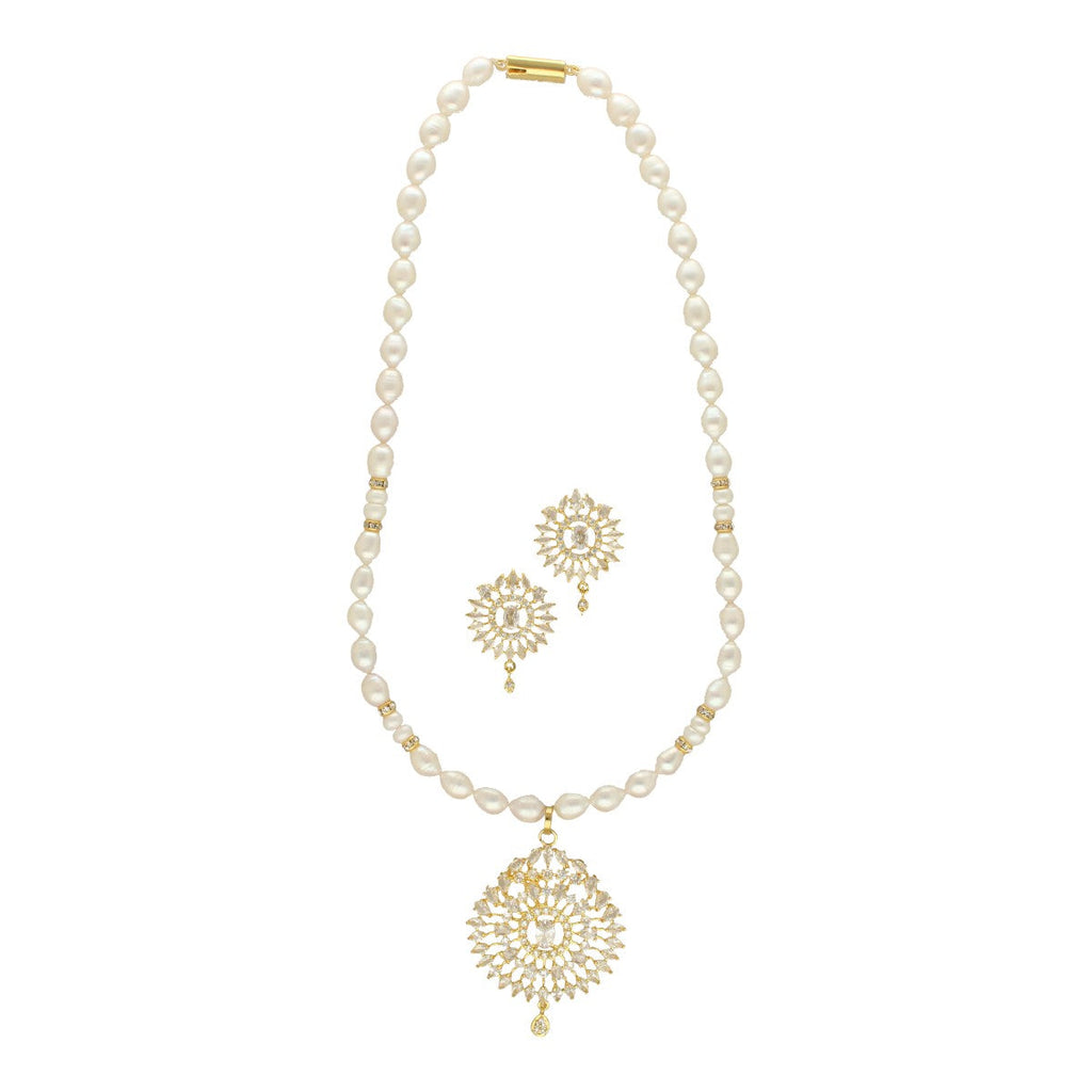 J Pearls Quasar Mystique Pearl Necklace Set
