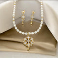 J Pearls Meena Pearl Necklace Set