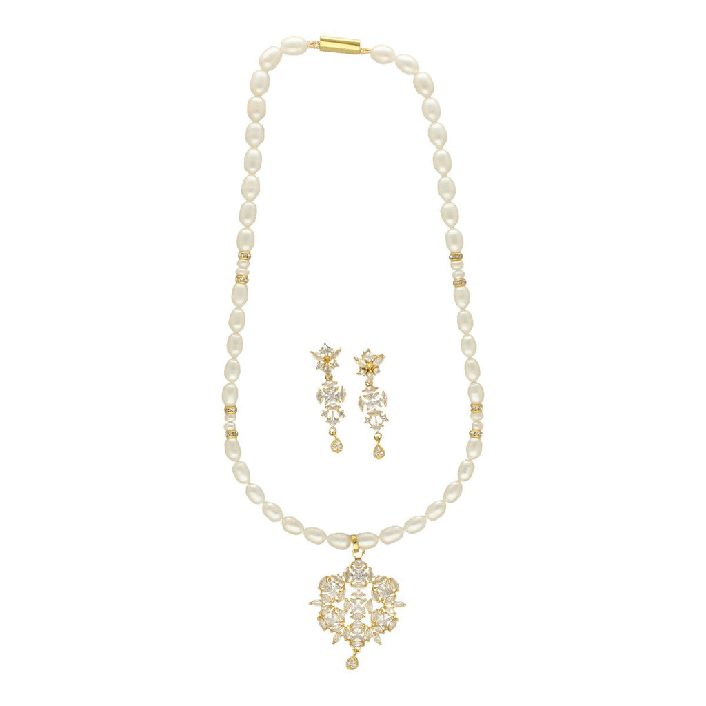 J Pearls Meena Pearl Necklace Set