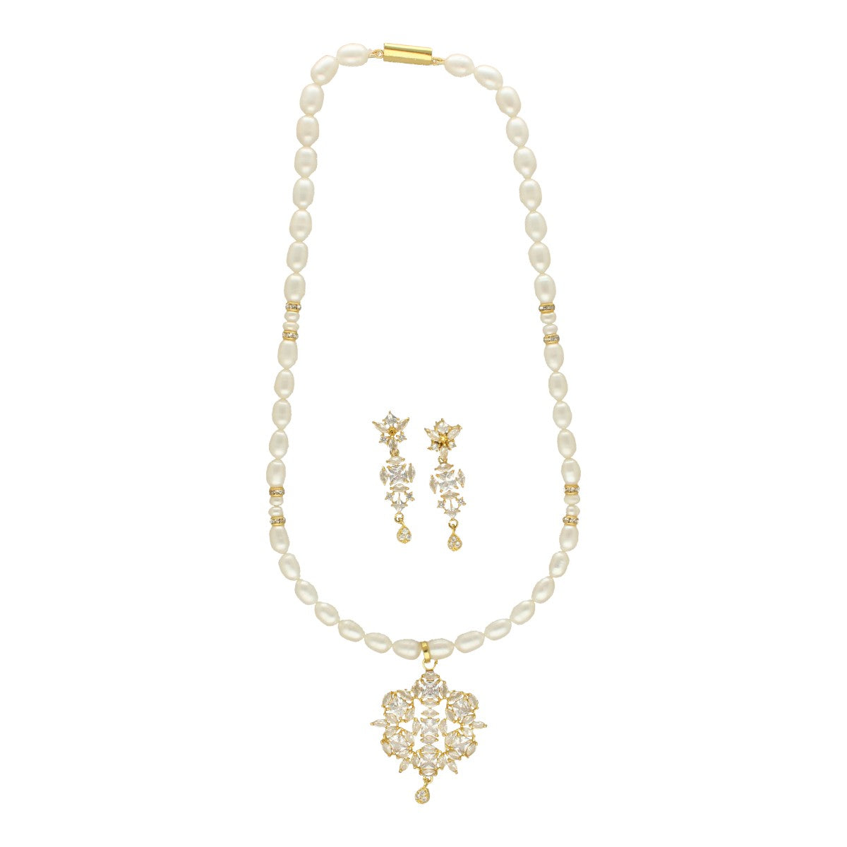 J Pearls Meena Pearl Necklace Set
