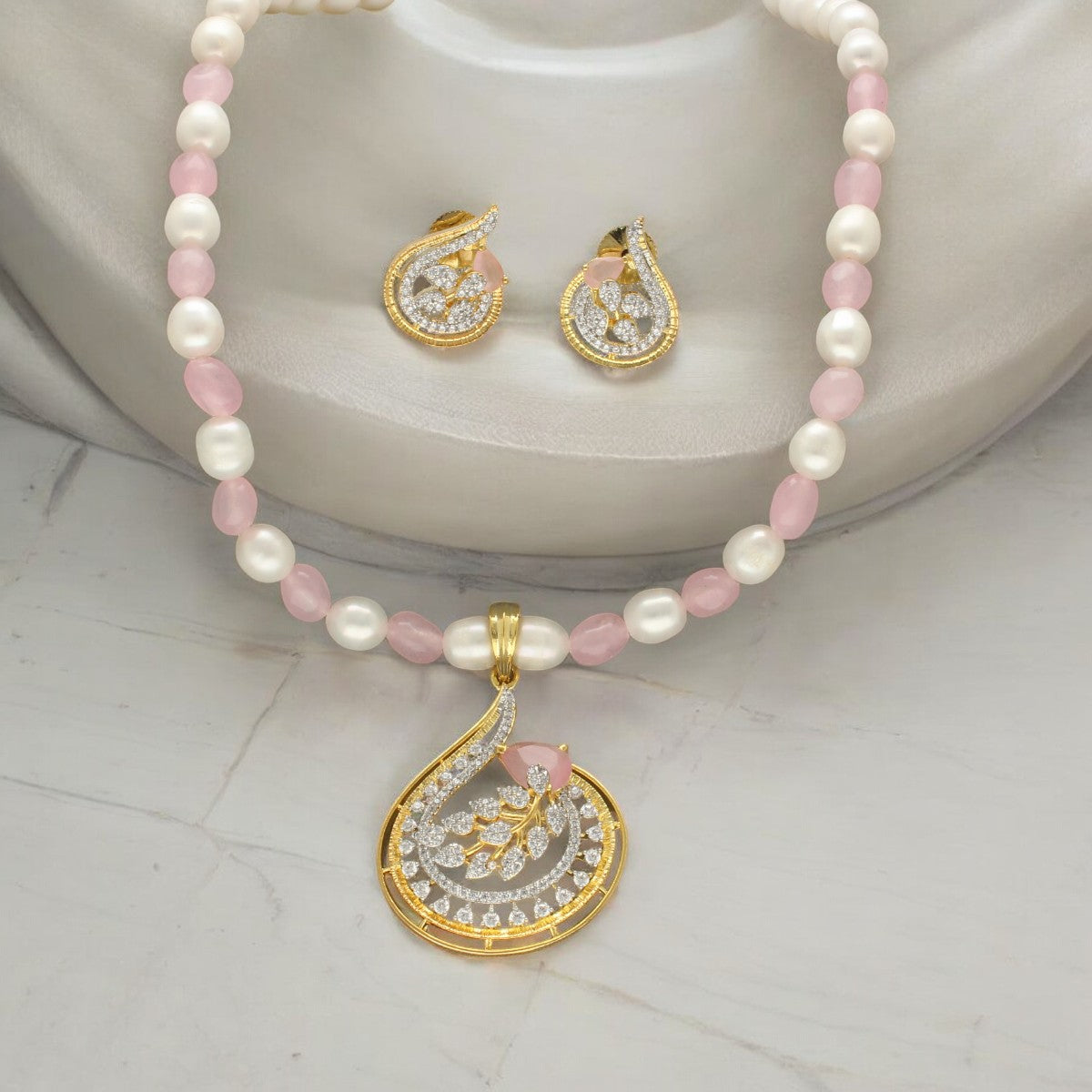 J Pearls Radiant Reverie Pearl Necklace Set