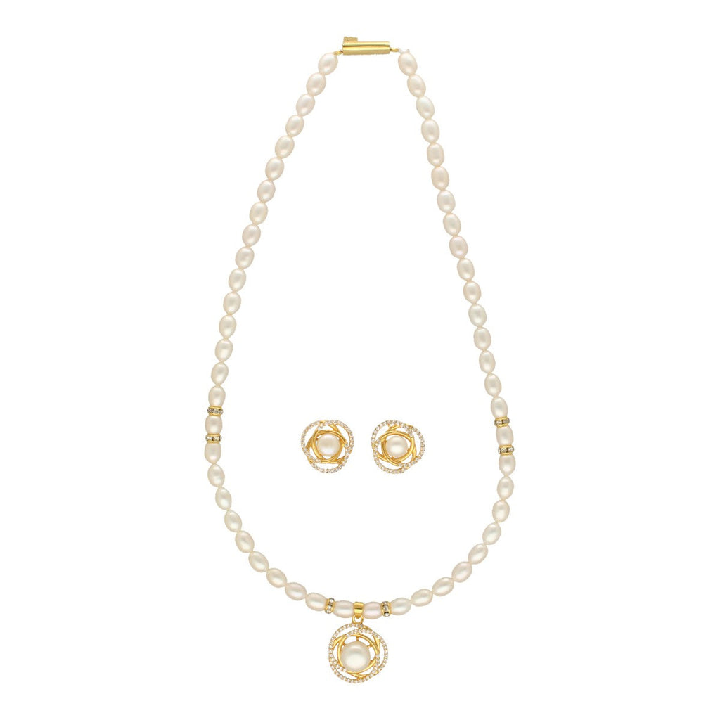 J Pearls Vihara Pearl Necklace Set