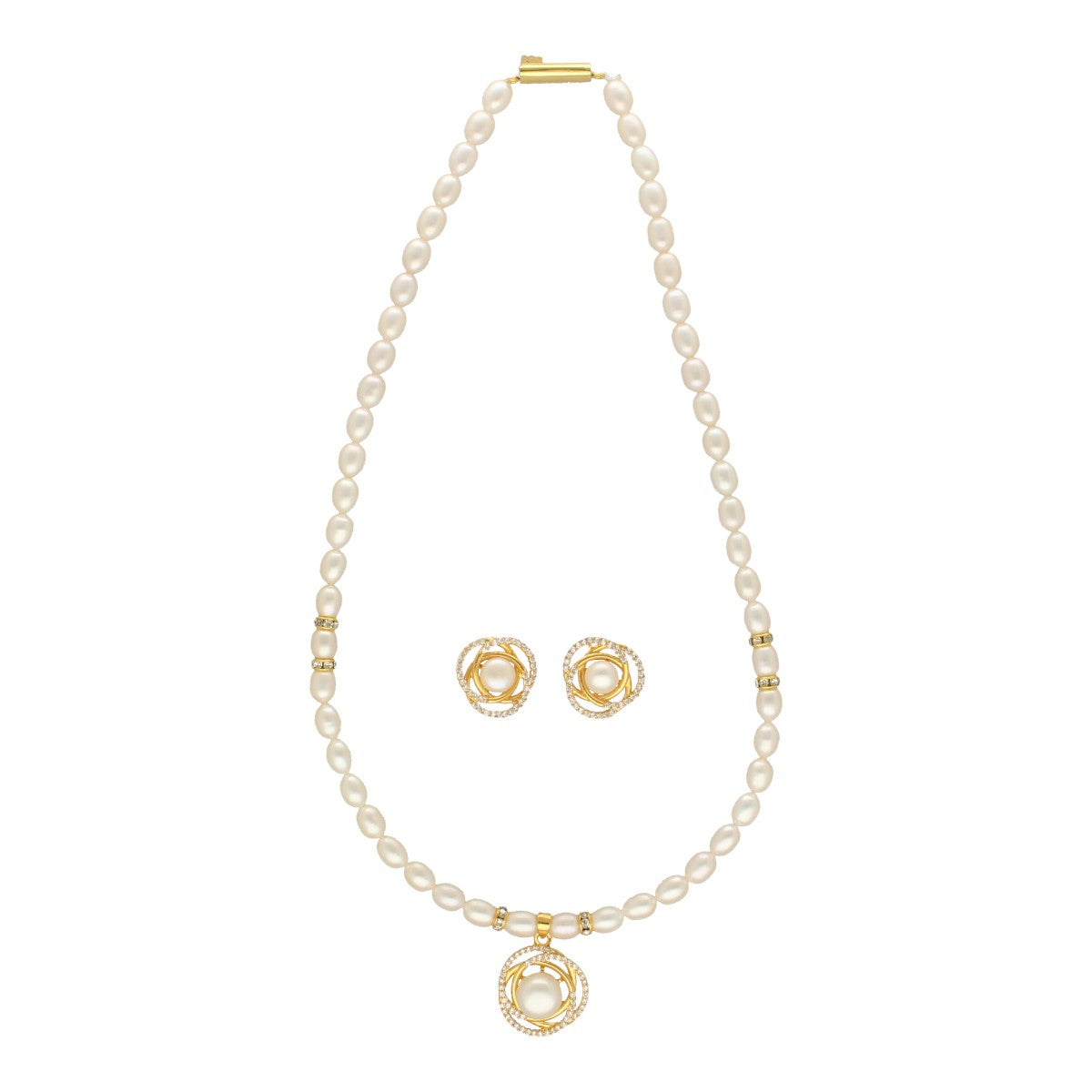 J Pearls Vihara Pearl Necklace Set