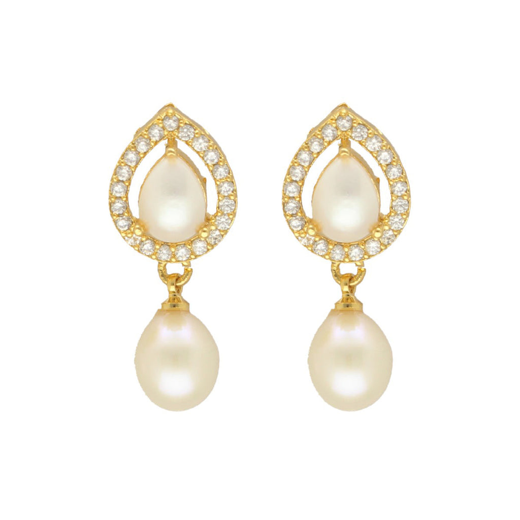 J Pearls Tirna Pearl Earrings - Distacart