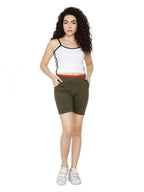 Asmaani Olive Green Color Short Pant with Two Side Pockets
