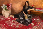 Lorenvalley Fashion Black Roman Silk Embroidery Sequins with Hand work Kurta Pant Dupatta - Distacart