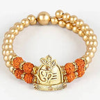 Om Pearl Bracelet Rakhi & Fruit N Nut Chocolates - Distacart