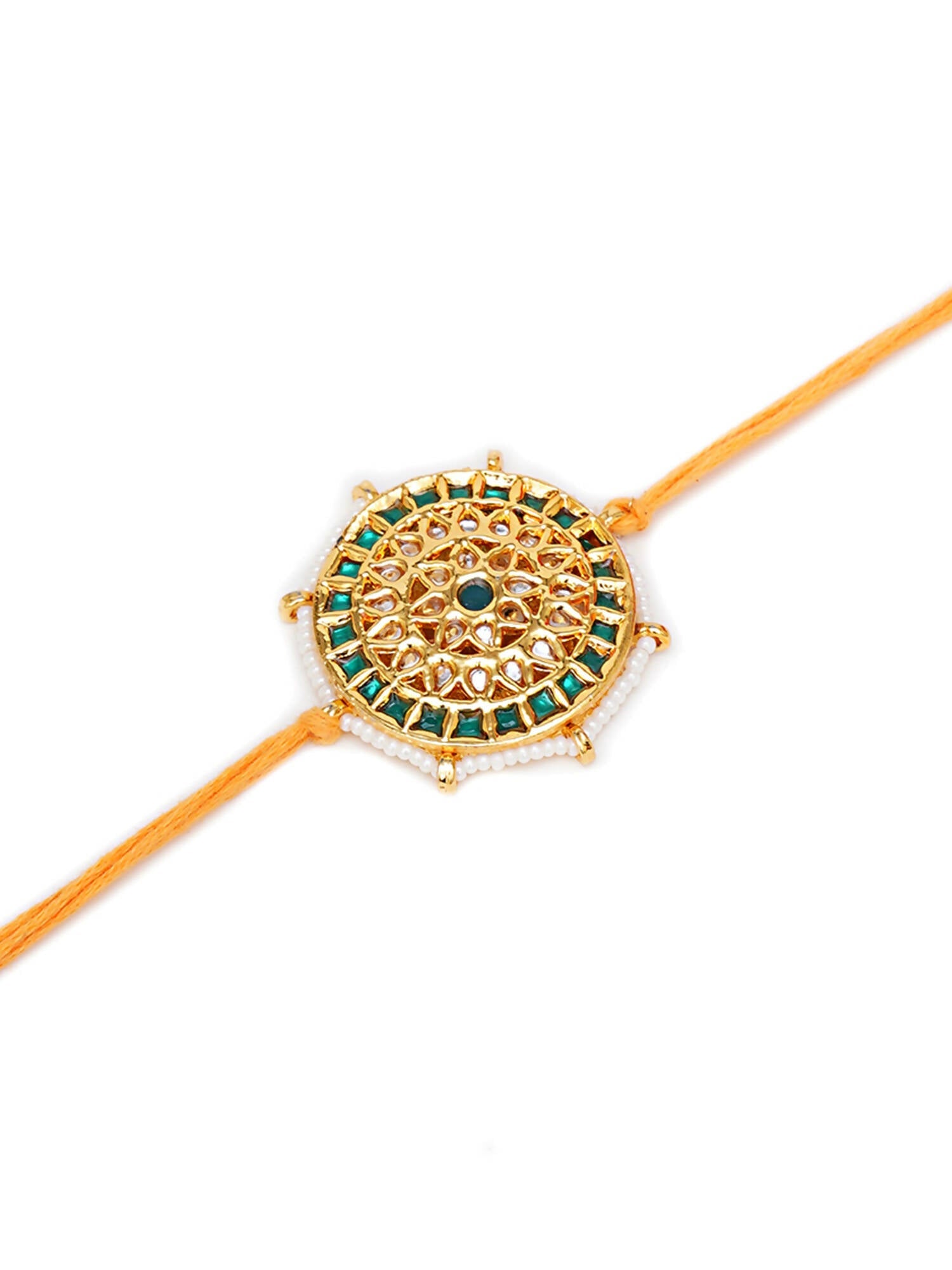 Designer kundan Rakhi - Ruby Raang - Distacart