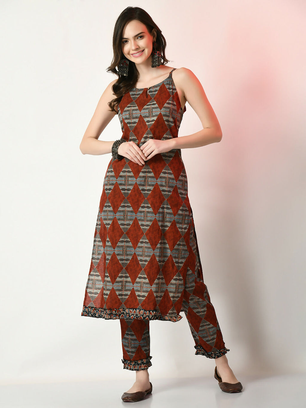 Myshka Women's Multi Printed Kurta With Trousers