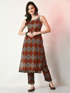 Myshka Women's Multi Printed Kurta With Trousers