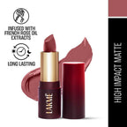 Lakme Forever Matte Lipstick, Made With French Rose Oil Extracts - Pink Geranium