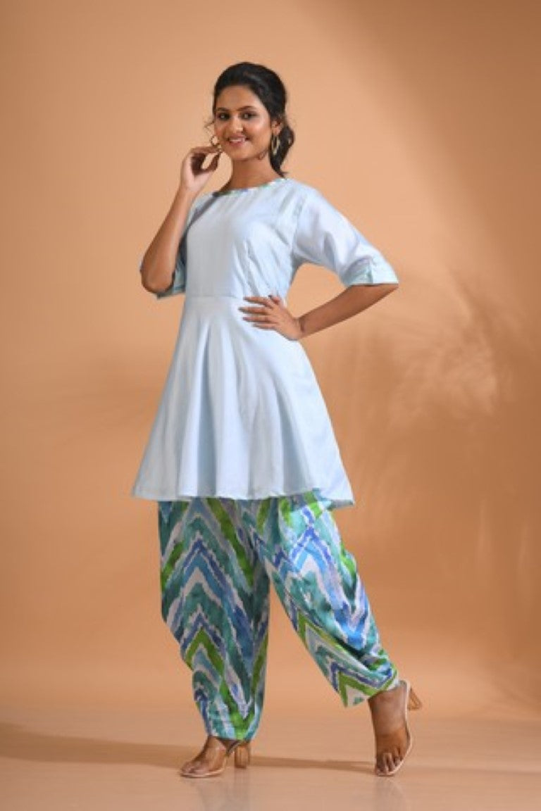 Morchari Patiala Salwar Top - Multicolour - Distacart