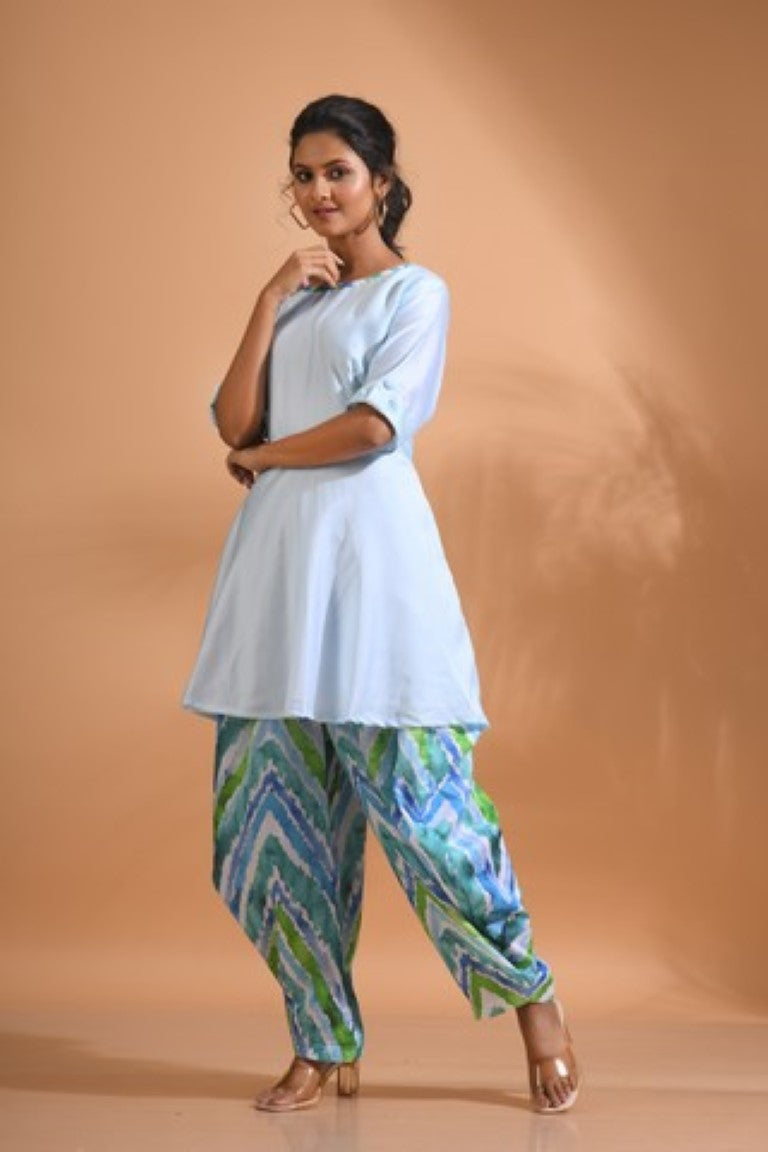 Morchari Patiala Salwar Top - Multicolour - Distacart