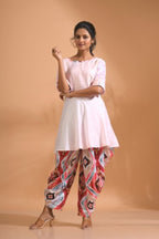Morchari Patiala Salwar Top - Pink - Distacart