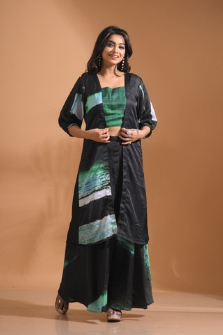 Morchari Palazzo Set Hand Embroidery - Multi