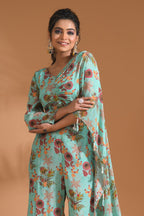 Morchari Top And Pant - Light Green