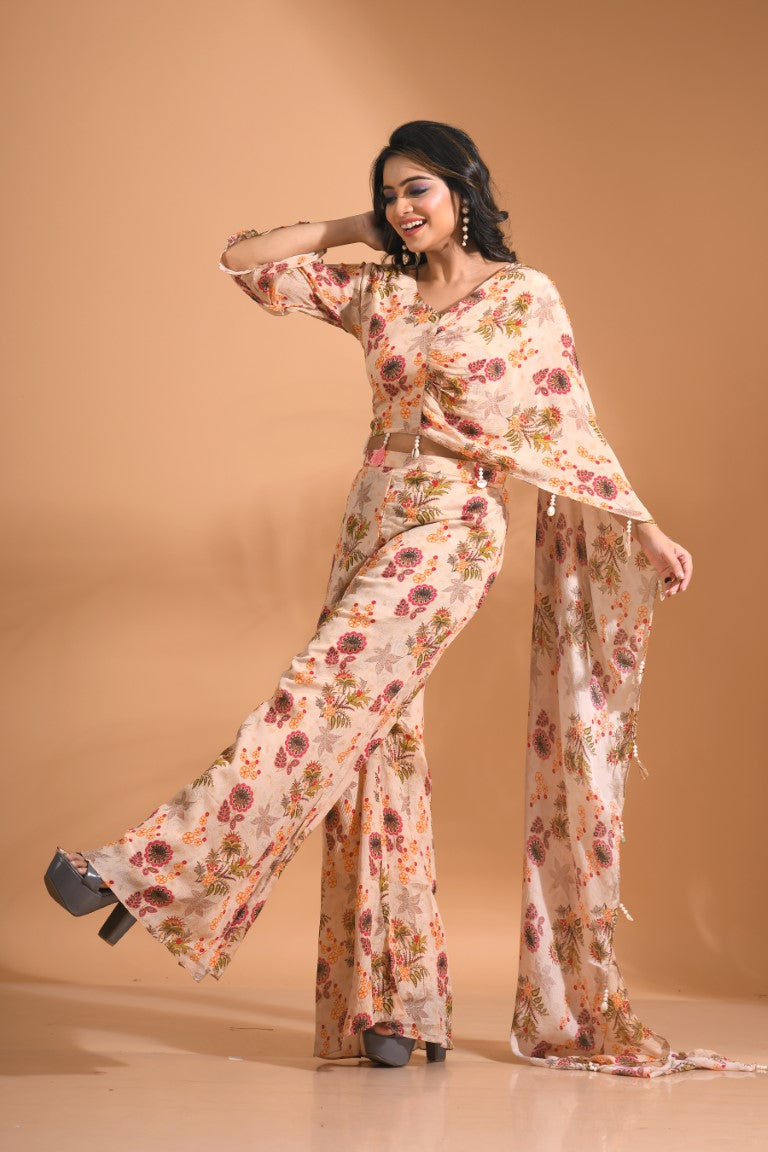 Morchari Top And Pant - Cream