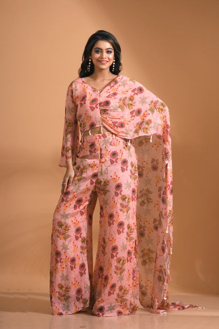 Morchari Top And Pant - Light Pink