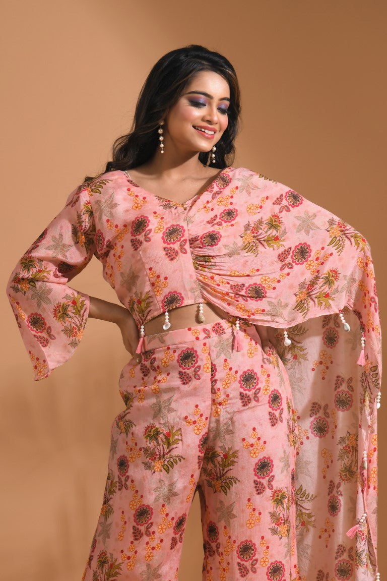 Morchari Top And Pant - Light Pink