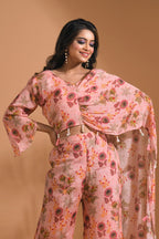 Morchari Top And Pant - Light Pink