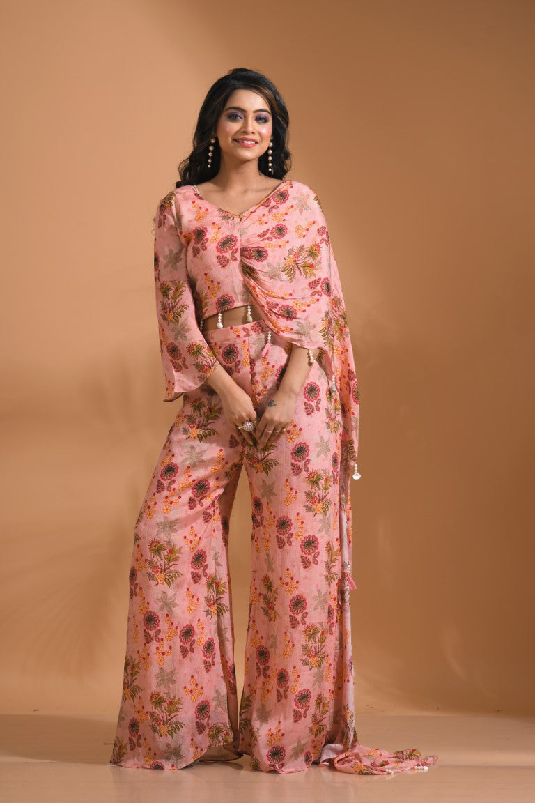 Morchari Top And Pant - Light Pink