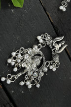 Mominos Fashion Johar Kamal Oxidised Silver-Plated Ganesha Design Necklace Choker Set - Distacart